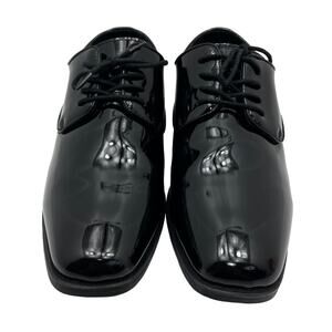Fabian Couture S110-W001 Black Upper Square Toe Derby Mens 12W Dress Shoes